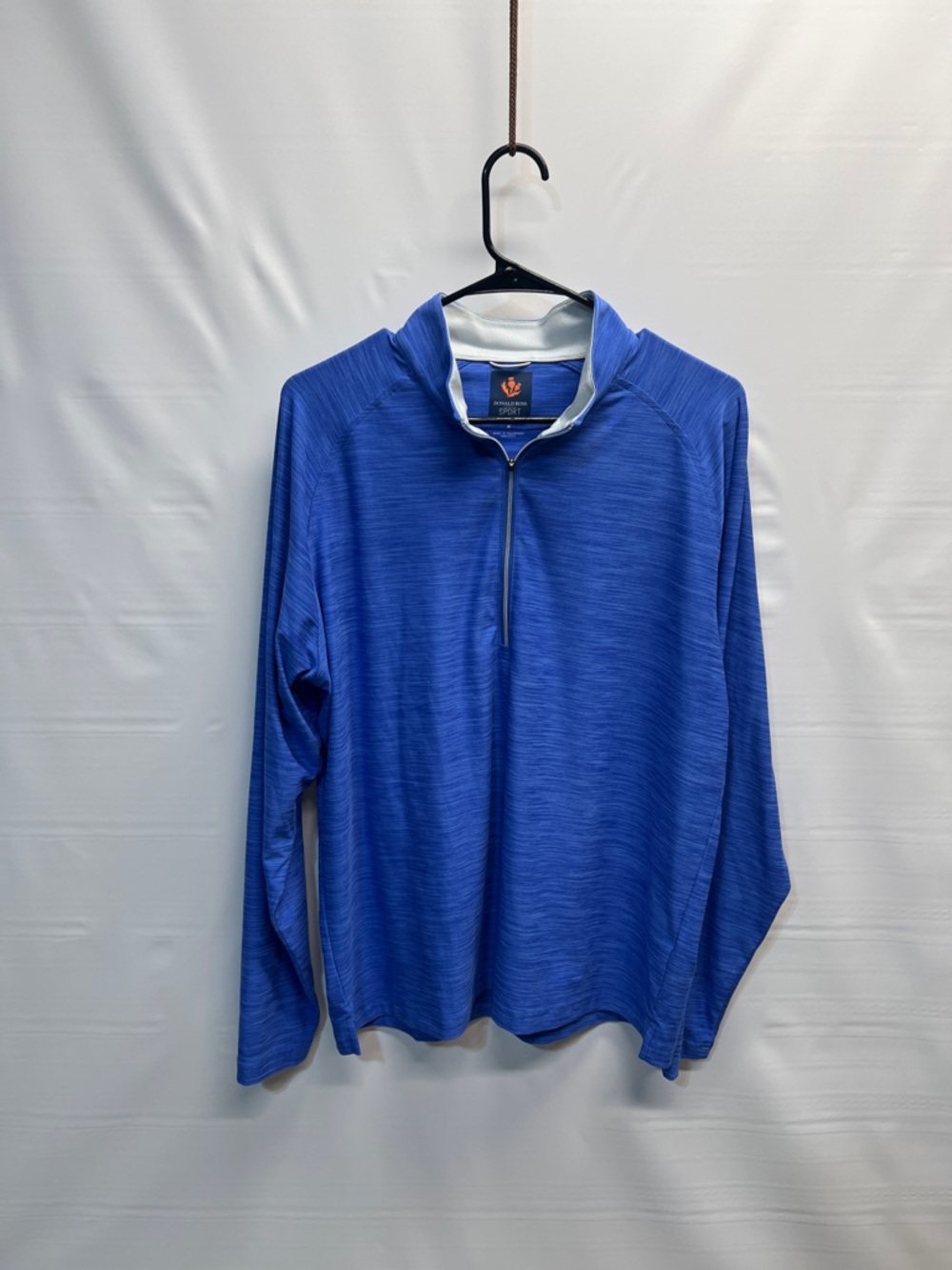 Donald Ross Sport Men’s Medium Blue Quarter Zip Pullover Golf Performance